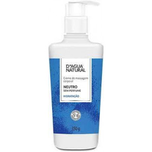 Creme de Massagem Corporal D'agua Natural Neutro 350g