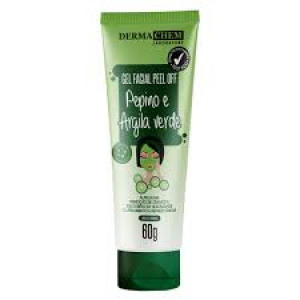 Gel Facial Peel Off Dermachem Pepino e Argila Verde com 60g