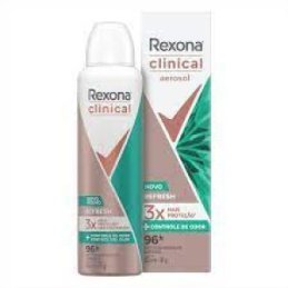 Desodorante rexona clinical refresh antitranspirante aerosol feminino 150ml
