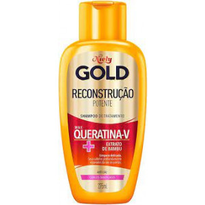 Shampoo Niely Gold Reconstrução potente max Queratina-V +Extrato de Bambu
