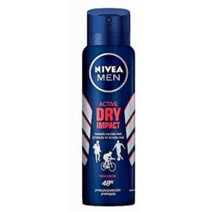 Desodorante antitranspirante aerosol Nivea men active dry impact masculino com 150ml