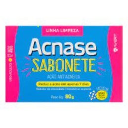 SABONETE FACIAL EM BARRA ACNASE AÇÃO ANTIACNEICA COM 80G