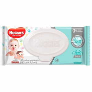 Lenço Umedecido Huggies One & Done - 48 toalhas umedecidas