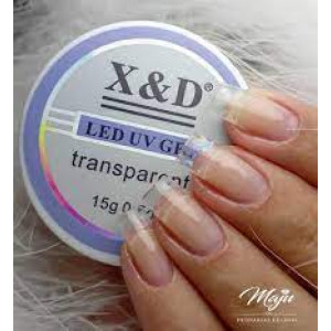 Gel de unhas Alongamento X&D Transparente 15 Grs