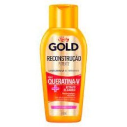 Condicionador Niely Gold Reconstrução potente max Queratina-V +Extrato de Bambu