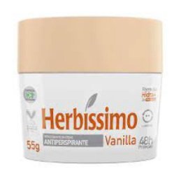 Desodorante Herbíssimo Vanilla em creme sem álcool com 55g 