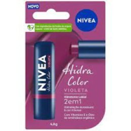 Hidratante e protetor Labial 2 em 1 Cremoso Nivea Hidra Color Violeta 4,8 g