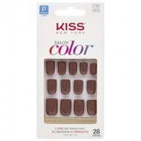 Unhas Postiças Kiss New York Salon Color Ksc01 Quadrado curto
