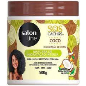 Máscara capilar SOS Cachos Coco Tratamento Profundo 500ml Salon Line 