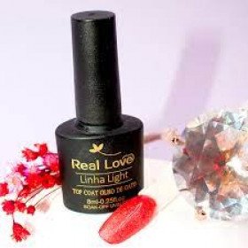 Top Coat Olho De Gato para unhas Linha Light SOAK-OFF UV&LED 8ml - Real Love