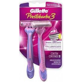 Aparelho de barbear Prestobarba 3 Lâminas Feminino GILLETTE 2 Unids