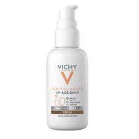 Protetor Solar Facial Vichy UV-Age Daily Sem Cor FPS 60 40g