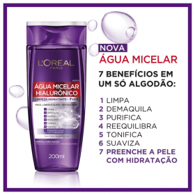 Água Micelar Loreal Paris Hialurônico - 200ml