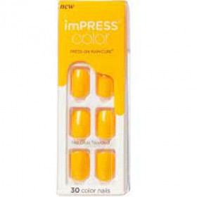 Unhas Postiças Autocolantes Impress Cor Cheerful Heart Kiss NY