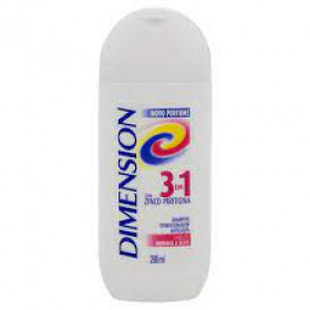 Shampoo Dimension 3 em 1 Anticaspa Cabelos Secos 200ml