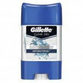 Desodorante antitranspirante clear gel Gillette antibacteriano masculino com 82g 