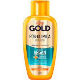 Shampoo Niely Gold Pós- Química Óleo de argan + carga de proteínas 