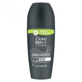Desodorante Dove men+care sem perfume roll-on antitranspirante com 50ml