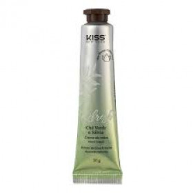 Creme para as Mãos Chá Verde e Sálvia Kiss NY com 30g