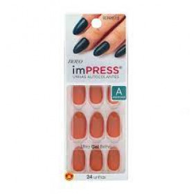 Unhas Postiças Autocolantes Impress Self Love Cor Citrine Amendoada Kiss NY