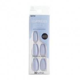 Unhas Postiças Autocolantes Impress Cor Cloudless Bailarina Kiss NY