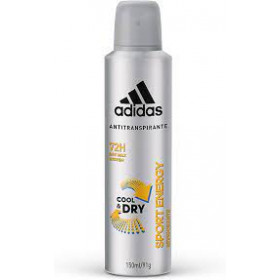 Desodorante aerosol antitranspirante Adidas masculino sport energy com 150ml