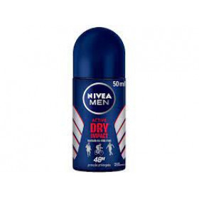 Desodorante Nivea men dry impact roll-on antitranspirante sem álcool com 50ml 