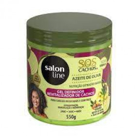 Gel Definidor revitalizador de cachos Salon Line SOS Cachos Azeite de Oliva 300ml