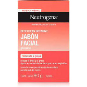 Sabonete Facial em Barra Neutrogena Deep Clean Intensive Limpeza Profunda com 80g