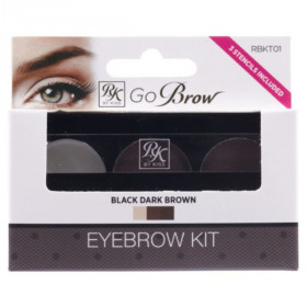 Kit para Sobrancelha RK by Kiss - Black Dark Brown