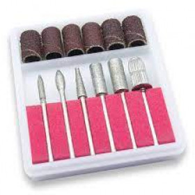 Kit 6 Brocas + 6 Lixas Para Lixa Elétrica De Unhas
