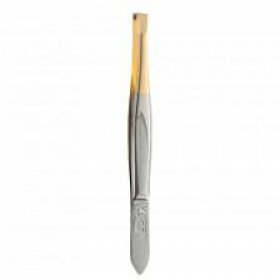 Pinça Ponta Diagonal Dourada - Kiss New York