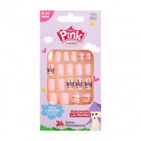 Unhas postiças Kiss New York Pink Infantil - Unicorn