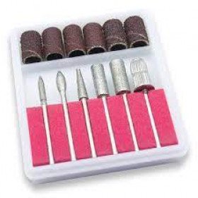 Kit 6 Brocas + 6 Lixas Para Lixa Elétrica De Unhas