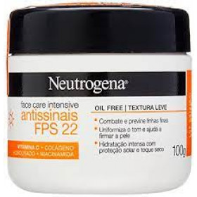 CREME FACIAL NEUTROGENA FACE CARE INTENSIVE ANTISSINAIS FPS 22 COM 100G Neutrogena