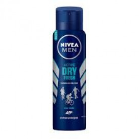 Desodorante antitranspirante aerosol Nivea men active dry fresh 72h com 150ml
