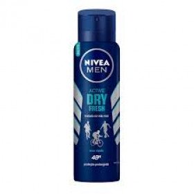 Desodorante antitranspirante aerosol Nivea men active dry fresh 72h com 150ml