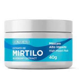 Máscara Capilar profissional Alto Impacto Lowell Extrato de Mirtilo com 240g