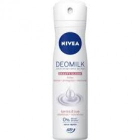 Desodorante aerosol antitranspirante Nivea feminino deomilk beauty elixir sensitive com 150ml