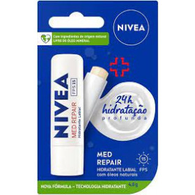 NIVEA HIDRATANTE E PROTETOR LABIAL MED REPAIR FPS15