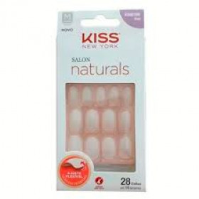 Unhas Postiças Kiss New York Salon Natural Medio Oval Tamanho: Média