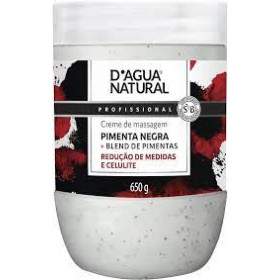 Creme de Massagem Corporal D'agua Natural Pimenta Negra 650g