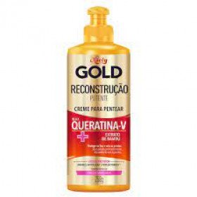Creme para pentear Niely Gold Reconstrução potente max Queratina-V +Extrato de Bambu