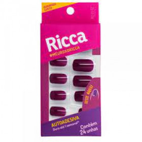 Unhas postiças Autoadesivas Roxo Ametista Ricca