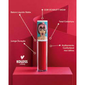 Batom Líquido MATTE WOW Koloss cor Scarlett wow