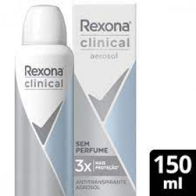 Desodorante antitranspirante aerossol Rexona Clinical Sem Perfume