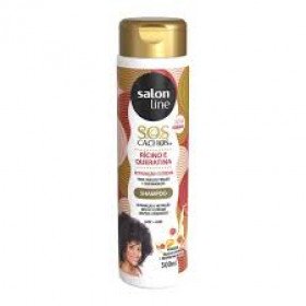 Shampoo Rícino e Queratina Reparação Extrema 5 em 1 S.O.S Cachos Salon Line