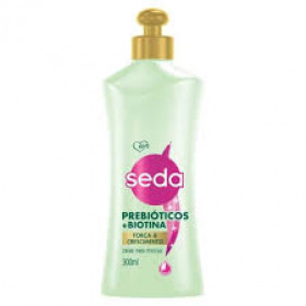 Creme para pentear força e crescimento prebióticos + biotina 325ml Seda