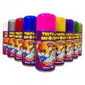 Spray de tinta colorida para cabelo