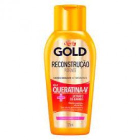 Condicionador Niely Gold Reconstrução potente max Queratina-V +Extrato de Bambu